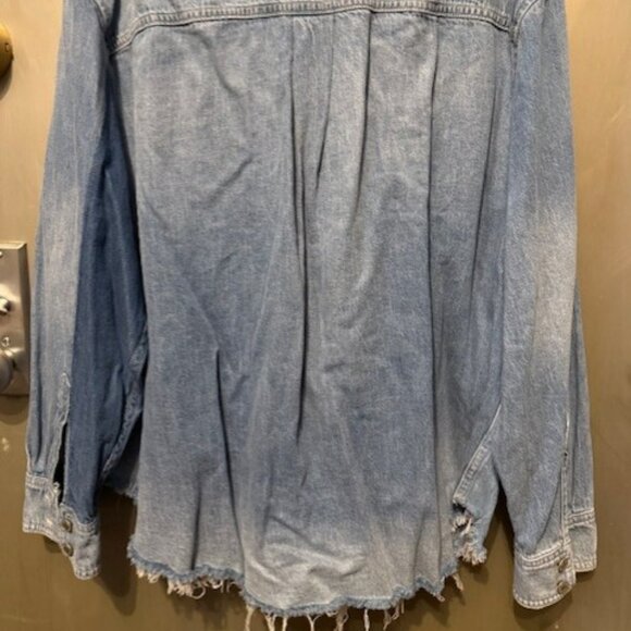 Retro Laura Ashley patchwork distressed denim shirt - RARE - Picture 14 of 16